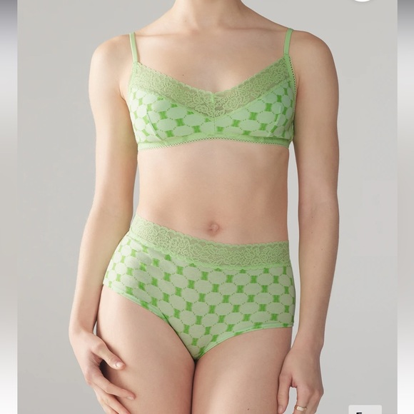 Savage X Fenty Miami Green X Link Cotton Essentials Three Piece Bundle Set - Picture 3 of 17